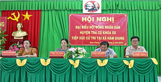 Đại biểu HĐND huyện Trà Cú khóa XII: Tiếp xúc cử tri xã Hàm Giang
